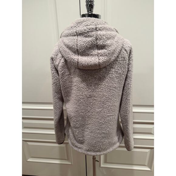 KUHL Flight Jacket Polar Fleece Fuzzy Zip Up Oatmeal beige size Large - Picture 14 of 15